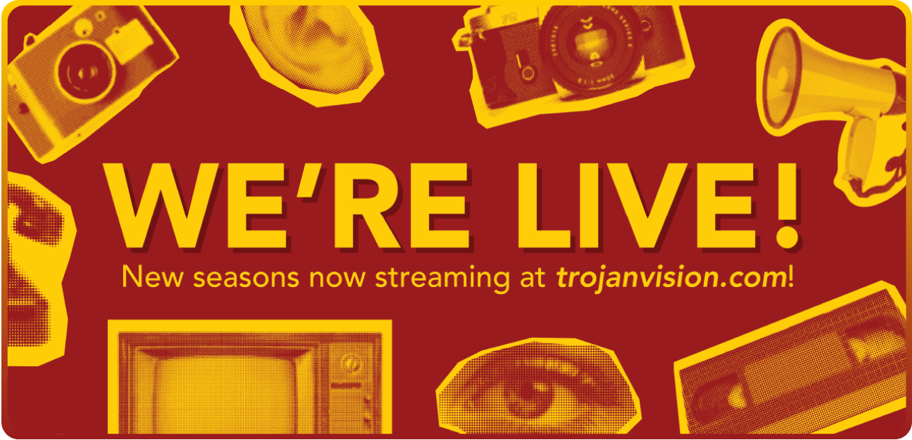 Trojan Vision live programming graphic